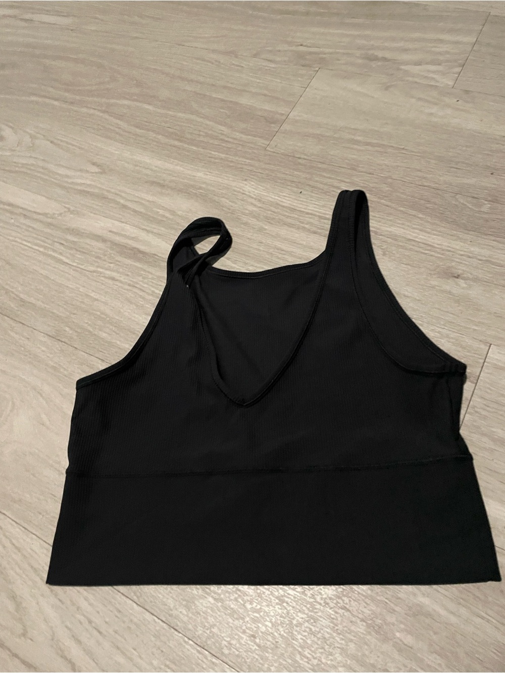 lululemon athletica Black Ribbed Sports Bra Tank size 14